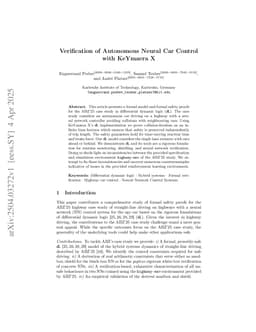 Verification of Autonomous Neural Car Control with KeYmaera X