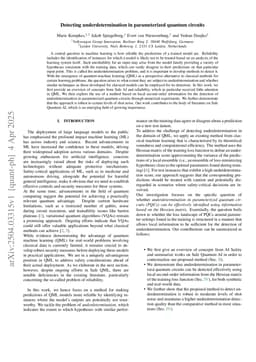 Detecting underdetermination in parameterized quantum circuits