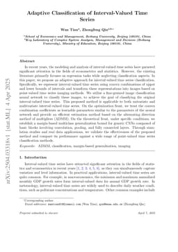 Adaptive Classification of Interval-Valued Time Series