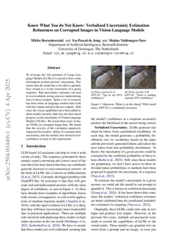 Know What You do Not Know: Verbalized Uncertainty Estimation Robustness on Corrupted Images in Vision-Language Models