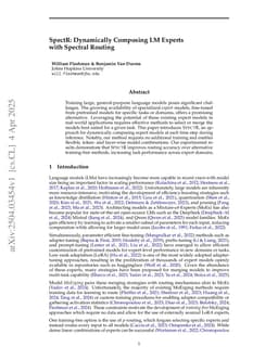 SpectR: Dynamically Composing LM Experts with Spectral Routing