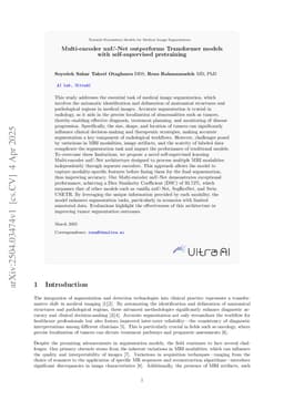 Multi-encoder nnU-Net outperforms Transformer models with self-supervised pretraining