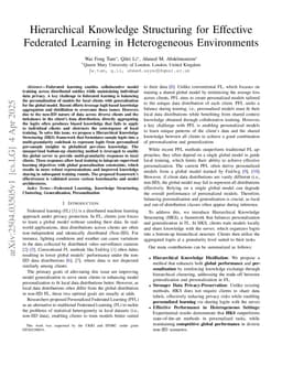 Hierarchical Knowledge Structuring for Effective Federated Learning in Heterogeneous Environments