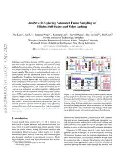 AutoSSVH: Exploring Automated Frame Sampling for Efficient Self-Supervised Video Hashing