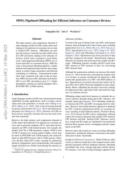 PIPO: Pipelined Offloading for Efficient Inference on Consumer Devices