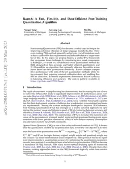 RaanA: A Fast, Flexible, and Data-Efficient Post-Training Quantization Algorithm