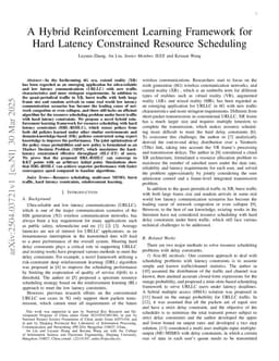 A Hybrid Reinforcement Learning Framework for Hard Latency Constrained Resource Scheduling