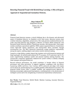 Detecting Financial Fraud with Hybrid Deep Learning: A Mix-of-Experts Approach to Sequential and Anomalous Patterns