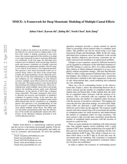 MMCE: A Framework for Deep Monotonic Modeling of Multiple Causal Effects