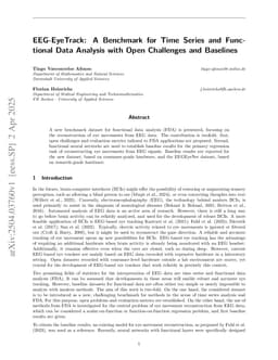 EEG-EyeTrack: A Benchmark for Time Series and Functional Data Analysis with Open Challenges and Baselines