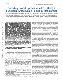 Decoding Covert Speech from EEG Using a Functional Areas Spatio-Temporal Transformer