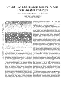DP-LET: An Efficient Spatio-Temporal Network Traffic Prediction Framework