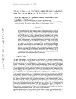 Hierarchically Encapsulated Representation for Protocol Design in Self-Driving Labs