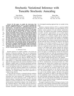 Stochastic Variational Inference with Tuneable Stochastic Annealing