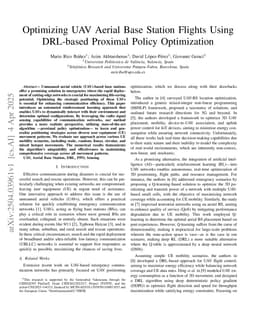 Optimizing UAV Aerial Base Station Flights Using DRL-based Proximal Policy Optimization