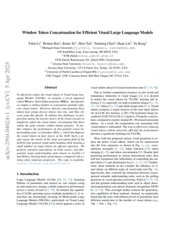 Window Token Concatenation for Efficient Visual Large Language Models