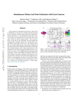 Simultaneous Motion And Noise Estimation with Event Cameras