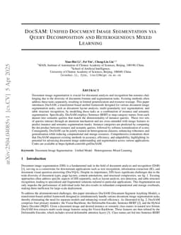 DocSAM: Unified Document Image Segmentation via Query Decomposition and Heterogeneous Mixed Learning