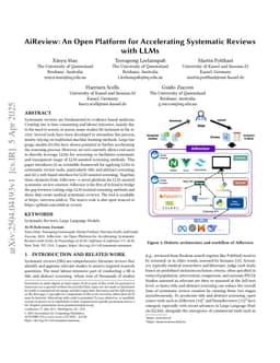 AiReview: An Open Platform for Accelerating Systematic Reviews with LLMs