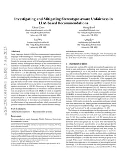 Investigating and Mitigating Stereotype-aware Unfairness in LLM-based Recommendations