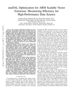 oneDAL Optimization for ARM Scalable Vector Extension: Maximizing Efficiency for High-Performance Data Science