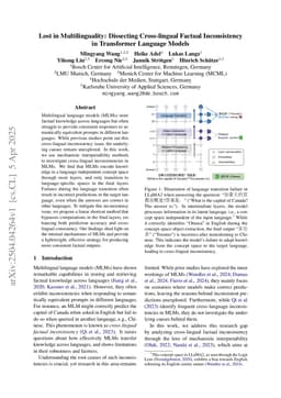 Lost in Multilinguality: Dissecting Cross-lingual Factual Inconsistency in Transformer Language Models