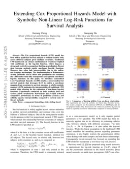 Extending Cox Proportional Hazards Model with Symbolic Non-Linear Log-Risk Functions for Survival Analysis
