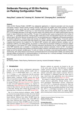 Deliberate Planning of 3D Bin Packing on Packing Configuration Trees