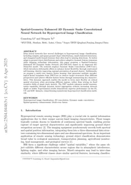 Spatial-Geometry Enhanced 3D Dynamic Snake Convolutional Neural Network for Hyperspectral Image Classification