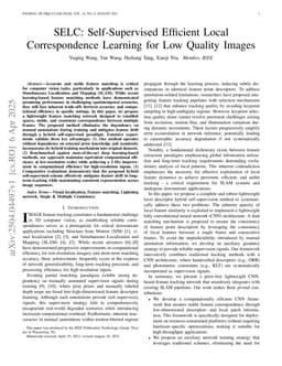 SELC: Self-Supervised Efficient Local Correspondence Learning for Low Quality Images