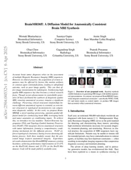 BrainMRDiff: A Diffusion Model for Anatomically Consistent Brain MRI Synthesis