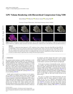 GPU Volume Rendering with Hierarchical Compression Using VDB
