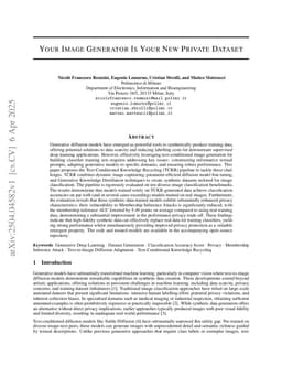 Your Image Generator Is Your New Private Dataset