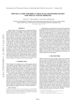 Diff-SSL-G-Comp: Towards a Large-Scale and Diverse Dataset for Virtual Analog Modeling