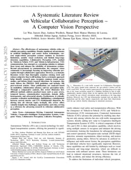 Systematic Literature Review on Vehicular Collaborative Perception -- A Computer Vision Perspective