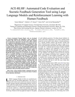 ACE-RLHF: Automated Code Evaluation and Socratic Feedback Generation Tool using Large Language Models and Reinforcement Learning with Human Feedback