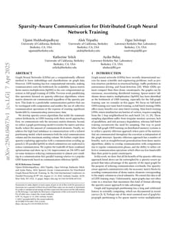 Sparsity-Aware Communication for Distributed Graph Neural Network Training