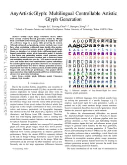 AnyArtisticGlyph: Multilingual Controllable Artistic Glyph Generation