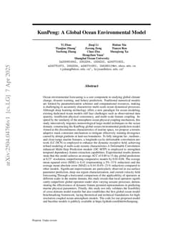 KunPeng: A Global Ocean Environmental Model