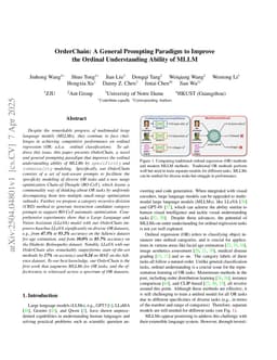 OrderChain: A General Prompting Paradigm to Improve Ordinal Understanding Ability of MLLM