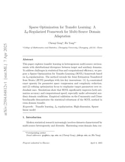 Sparse Optimization for Transfer Learning: A L0-Regularized Framework for Multi-Source Domain Adaptation