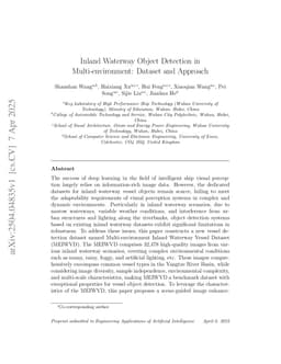 Inland Waterway Object Detection in Multi-environment: Dataset and Approach