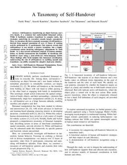 A Taxonomy of Self-Handover
