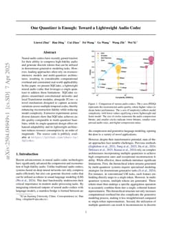 One Quantizer is Enough: Toward a Lightweight Audio Codec