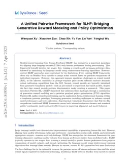 A Unified Pairwise Framework for RLHF: Bridging Generative Reward Modeling and Policy Optimization