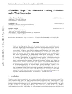 GOTHAM: Graph Class Incremental Learning Framework under Weak Supervision