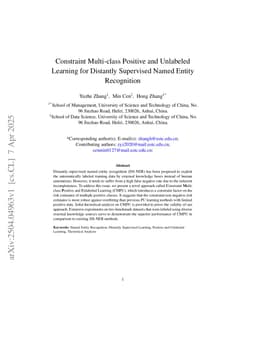 Constraint Multi-class Positive and Unlabeled Learning for Distantly Supervised Named Entity Recognition