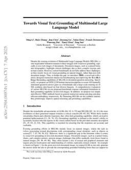 Towards Visual Text Grounding of Multimodal Large Language Model