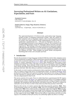 Surveying Professional Writers on AI: Limitations, Expectations, and Fears