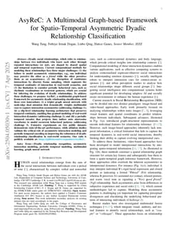 AsyReC: A Multimodal Graph-based Framework for Spatio-Temporal Asymmetric Dyadic Relationship Classification